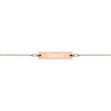 Load image into Gallery viewer, Cancer Engraved Bar Chain Bracelet