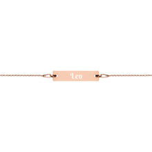 Load image into Gallery viewer, Leo Engraved Bar Chain Bracelet