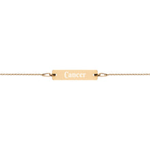 Load image into Gallery viewer, Cancer Engraved Bar Chain Bracelet