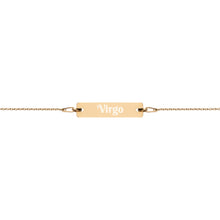Load image into Gallery viewer, Virgo Engraved Bar Chain Bracelet