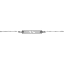 Load image into Gallery viewer, Leo Engraved Bar Chain Bracelet