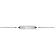 Load image into Gallery viewer, Libra Engraved Bar Chain Bracelet