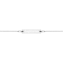 Load image into Gallery viewer, Sagittarius Engraved Bar Chain Bracelet