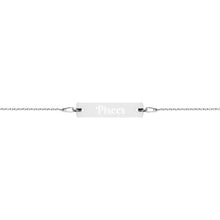 Load image into Gallery viewer, Pisces Engraved Bar Chain Bracelet