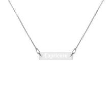 Load image into Gallery viewer, Capricorn Engraved Bar Chain Necklace