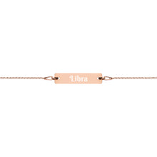 Load image into Gallery viewer, Libra Engraved Bar Chain Bracelet
