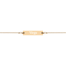 Load image into Gallery viewer, Virgo Engraved Bar Chain Bracelet
