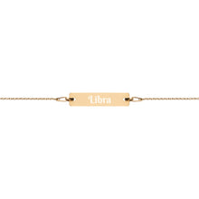 Load image into Gallery viewer, Libra Engraved Bar Chain Bracelet
