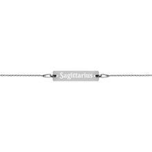 Load image into Gallery viewer, Sagittarius Engraved Bar Chain Bracelet
