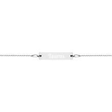 Load image into Gallery viewer, Taurus Engraved Bar Chain Bracelet
