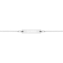 Load image into Gallery viewer, Gemini Engraved Bar Chain Bracelet
