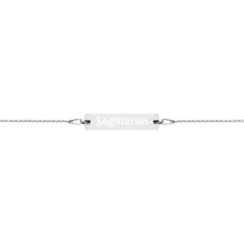 Load image into Gallery viewer, Sagittarius Engraved Bar Chain Bracelet
