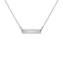 Load image into Gallery viewer, Cancer Engraved Bar Chain Necklace
