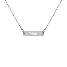 Load image into Gallery viewer, Virgo Engraved Bar Chain Necklace
