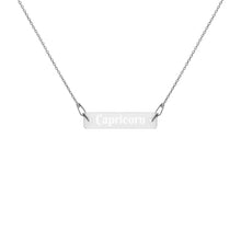 Load image into Gallery viewer, Capricorn Engraved Bar Chain Necklace
