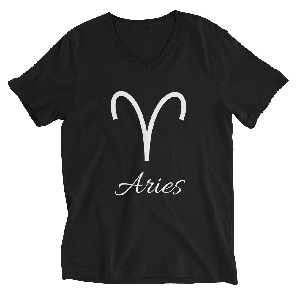 Aries - Black Classic Unisex V-Neck T-Shirt