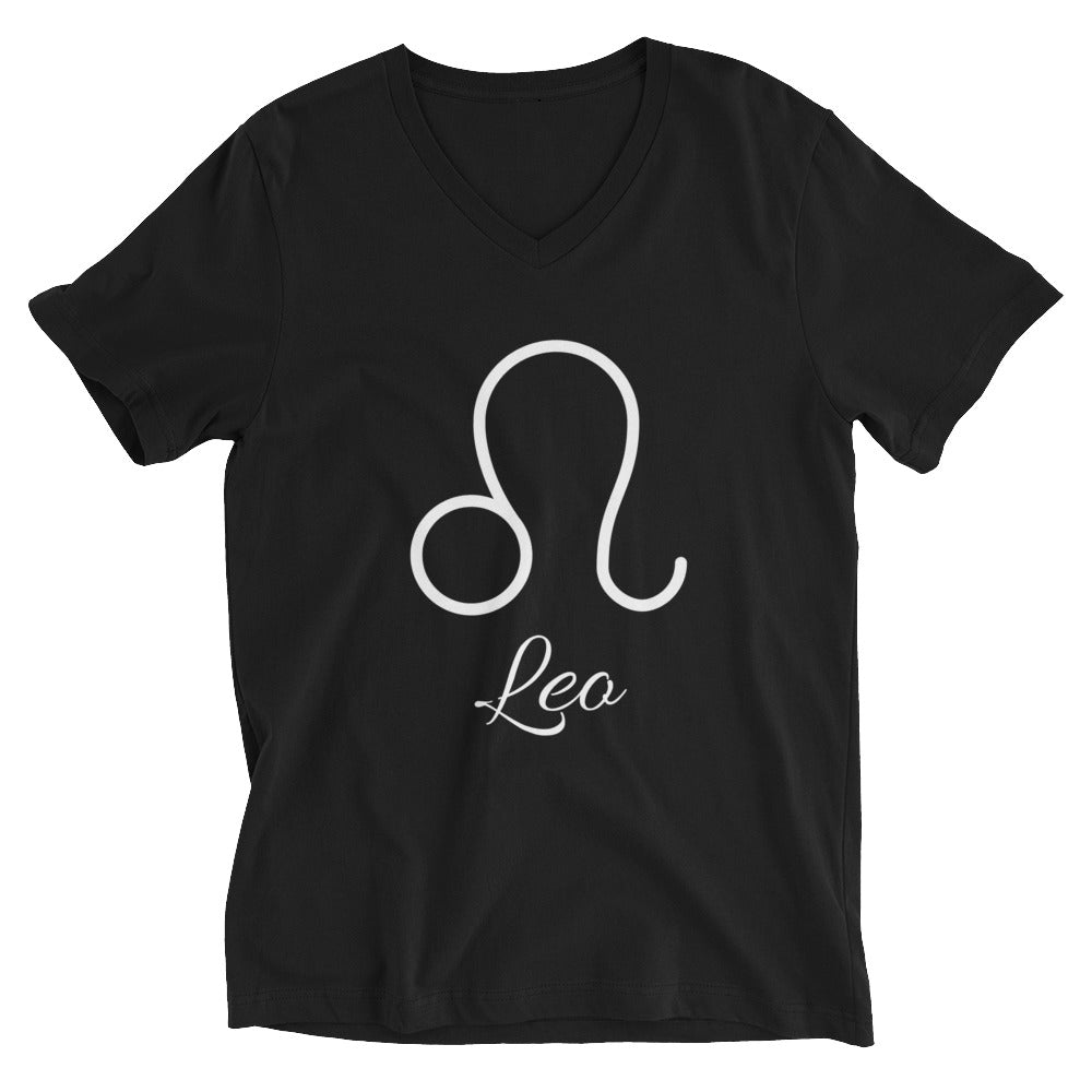 Leo - Black Classic Unisex V-Neck T-Shirt