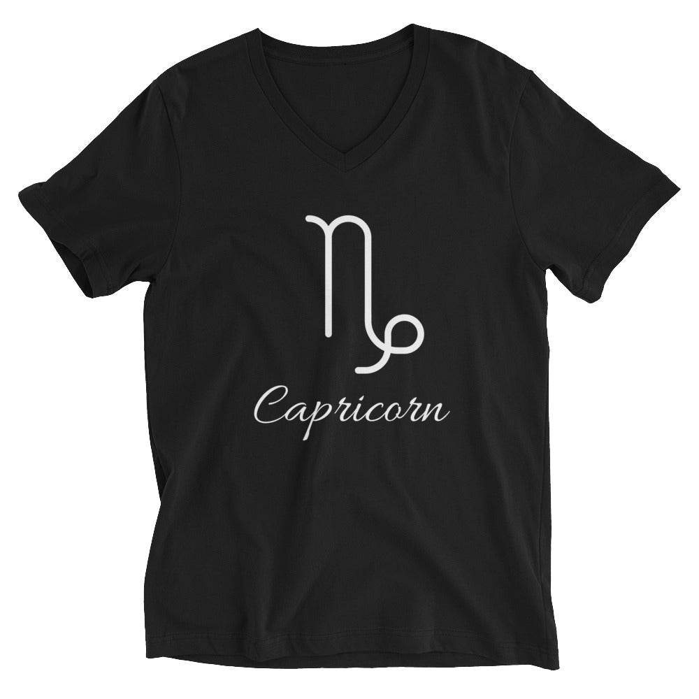 Capricorn - Black Classic Unisex V-Neck T-Shirt