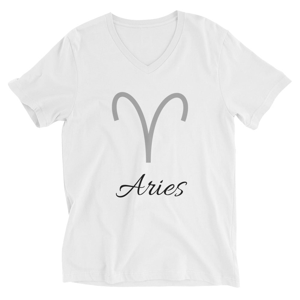 Aries - White Classic Unisex V-Neck T-Shirt