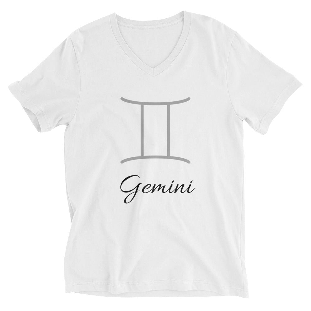 Gemini - White Classic Unisex V-Neck T-Shirt