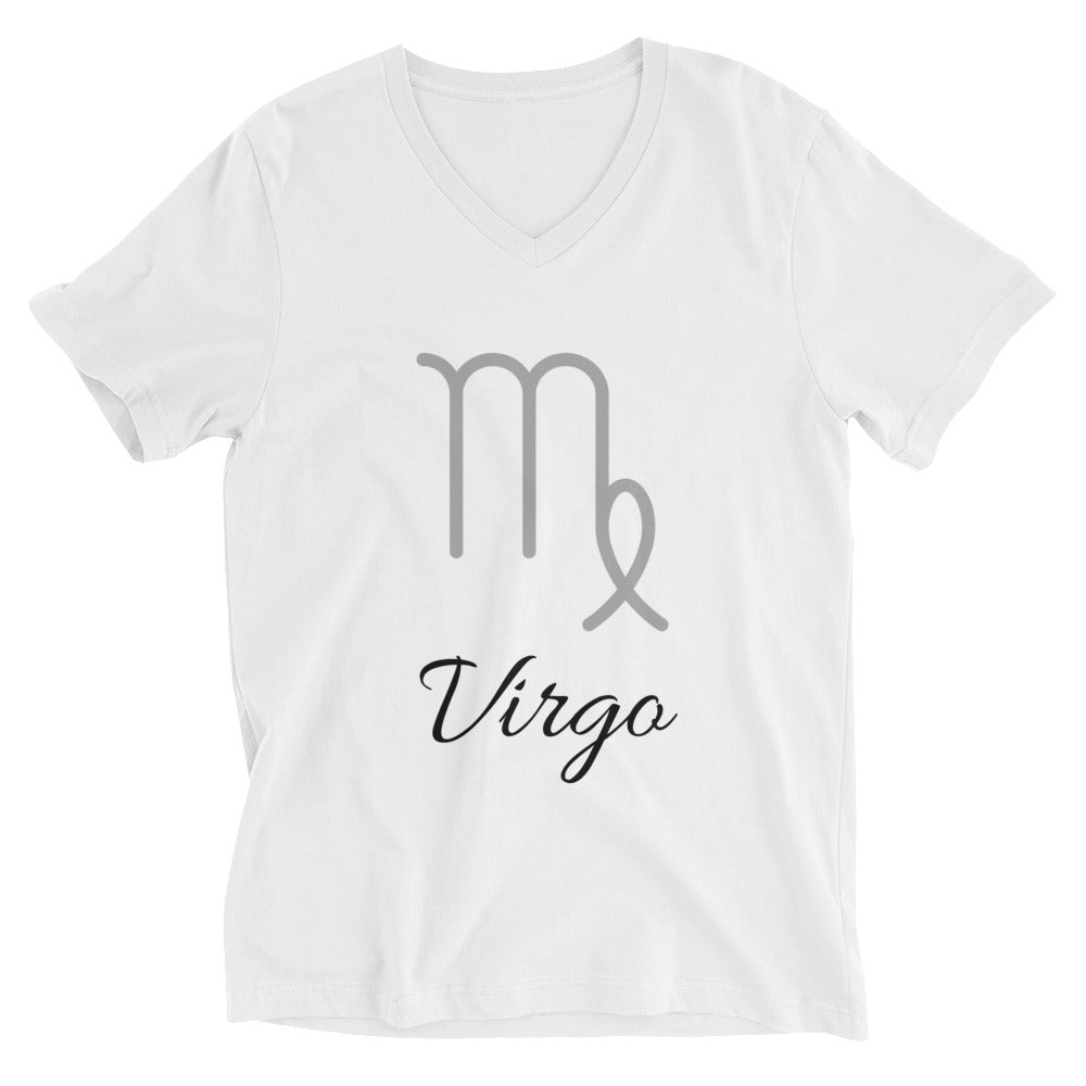 Virgo - White Classic Unisex V-Neck T-Shirt