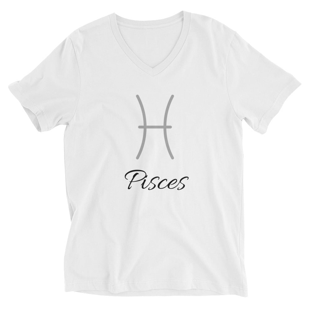 Pisces - White Classic Unisex V-Neck T-Shirt